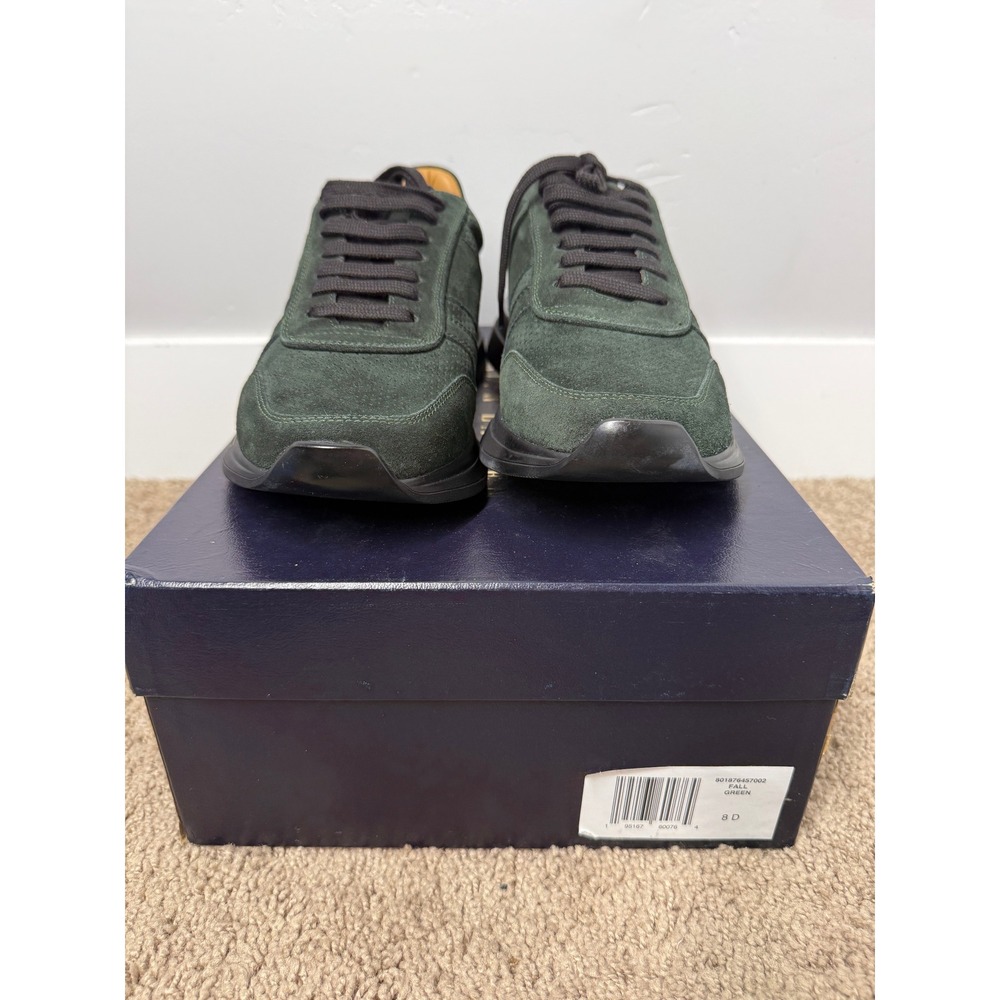 Ralph Lauren Purple Label Ethan II Green Calfskin Suede Sneakers Men 8D UK Italy - Picture 7 of 14